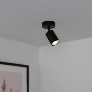 LED Deckenstrahler 1-flammig schwenkbar – Schwarz, GU10-Fassung