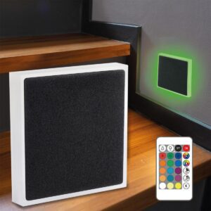 LED Treppenstufenbeleuchtung eckig schwarz – RGB+CCT 2W – Lichtaustritt: Halo – 230V