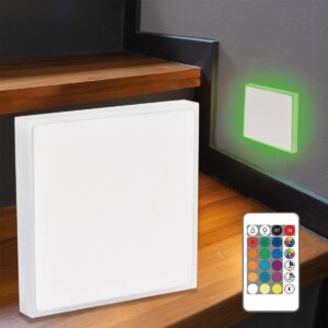 LED Treppenstufenbeleuchtung eckig weiß – RGB+CCT 2W – Lichtaustritt Halo