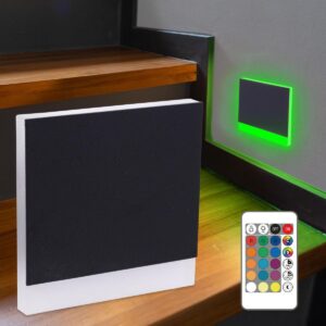 Treppenstufenbeleuchtung Unterputz dimmbar eckig schwarz - RGB+CCT 2W - Lichtaustritt Orbis