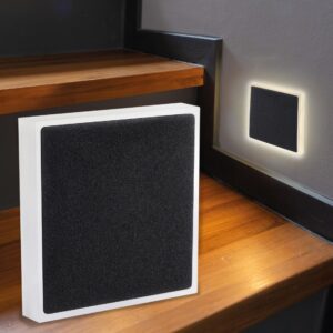 Treppenstufenbeleuchtung eckig schwarz – CCT 1,5W – Halo-Lichtaustritt