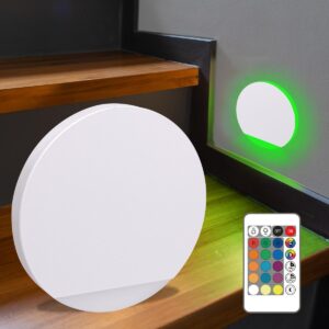 Treppenstufenbeleuchtung rund weiß – RGB+CCT 2W – Lichtaustritt Orbis