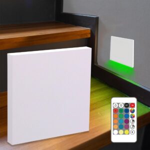 ⭐🌧️ Treppenstufenbeleuchtung außen 68mm – eckig, weiß, RGB+CCT 2W – Lichtaustritt Kato – IP44 für Außentreppen