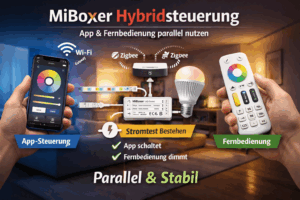 MiBoxer Hybridsteuerung: Fernbedienung und App gleichzeitig nutzen