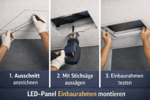 LED Panel Einbaurahmen montieren